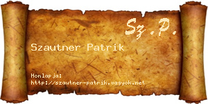 Szautner Patrik névjegykártya