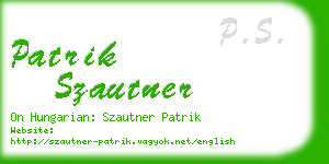 patrik szautner business card